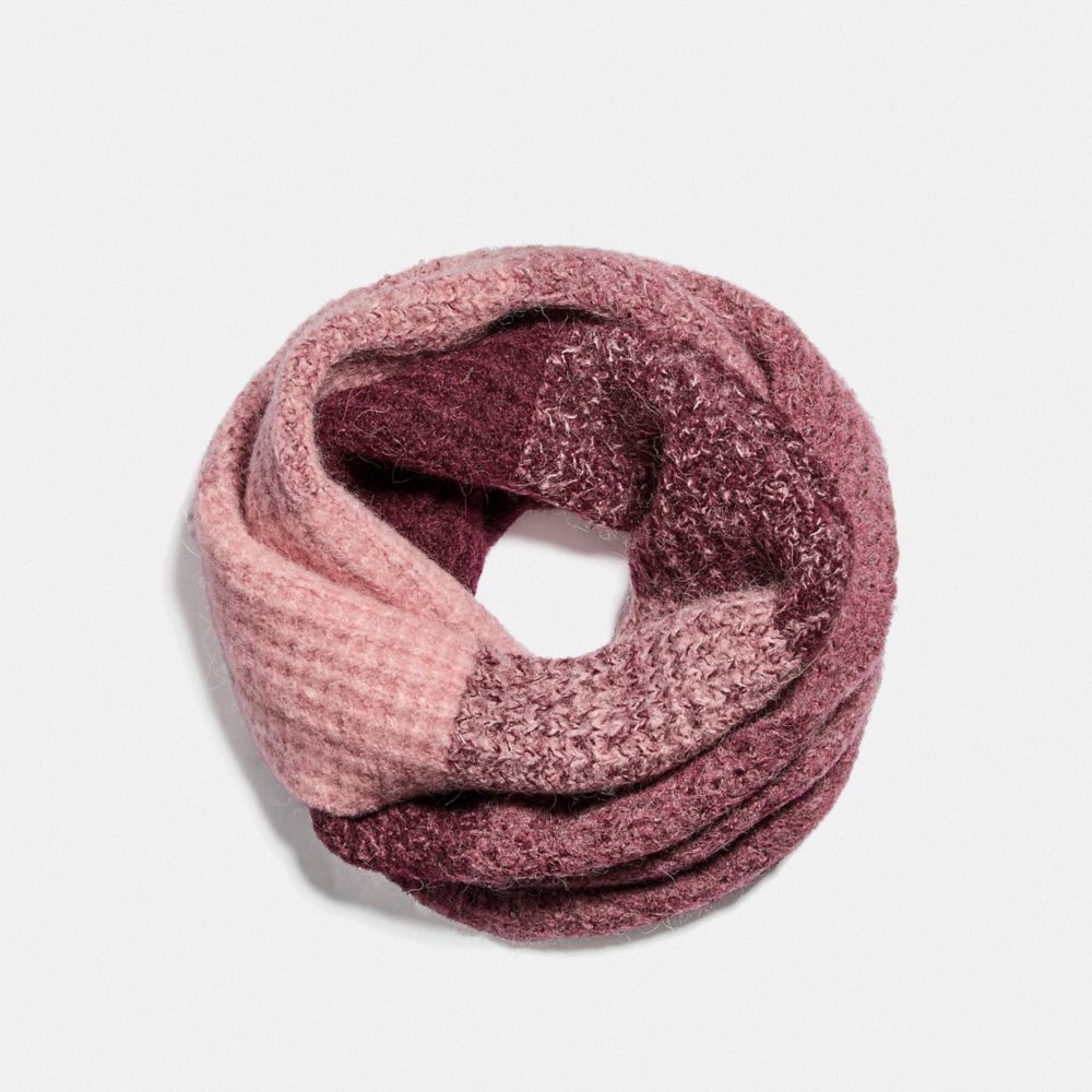 COACH F79820 Infinity Knit Scarf PINK/WINE