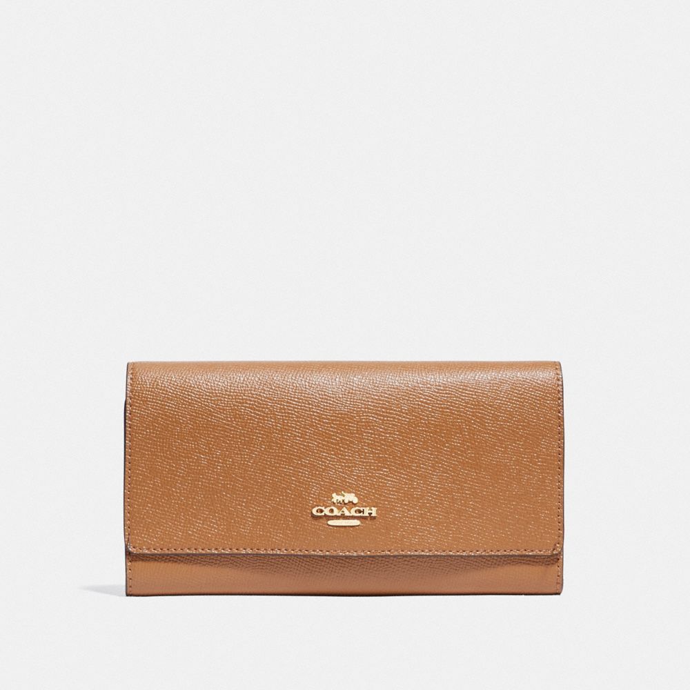 COACH F79868 - TRIFOLD WALLET IM/LIGHT SADDLE