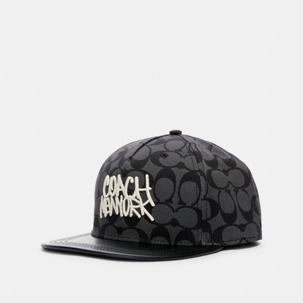 FLAT BRIM HAT - BLACK/GREY - COACH F79885