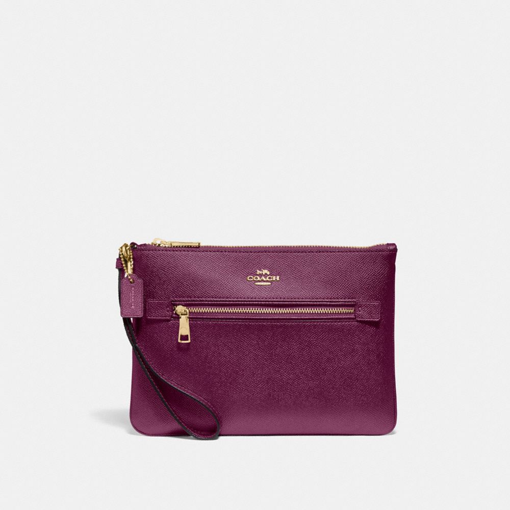 COACH F79895 Gallery Pouch IM/DARK BERRY