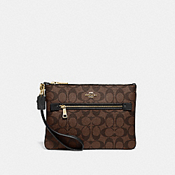 GALLERY POUCH IN SIGNATURE CANVAS - IM/BROWN/BLACK - COACH F79896