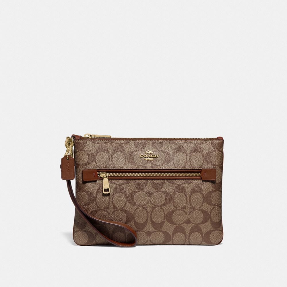 COACH F79896 - GALLERY POUCH IN SIGNATURE CANVAS IM/KHAKI/SADDLE 2