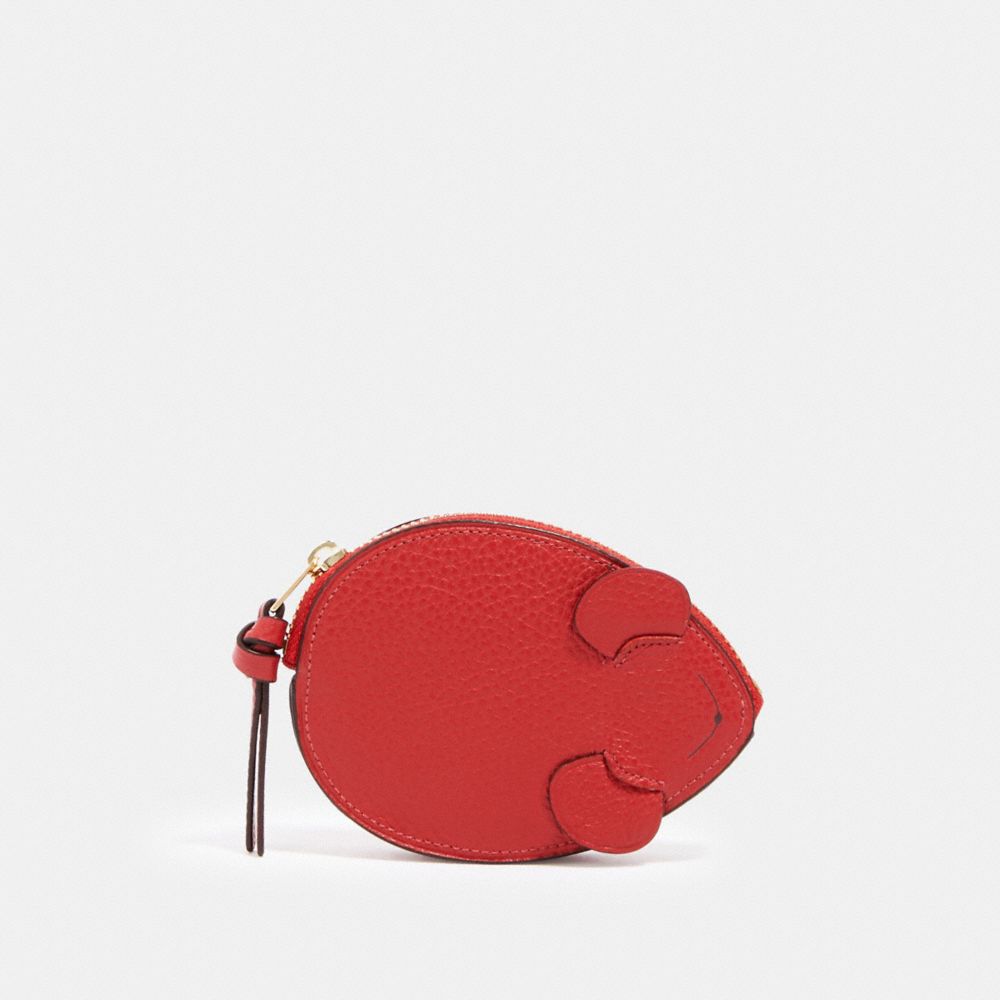 LUNAR NEW YEAR RAT COIN CASE - IM/TRUE RED - COACH F79920