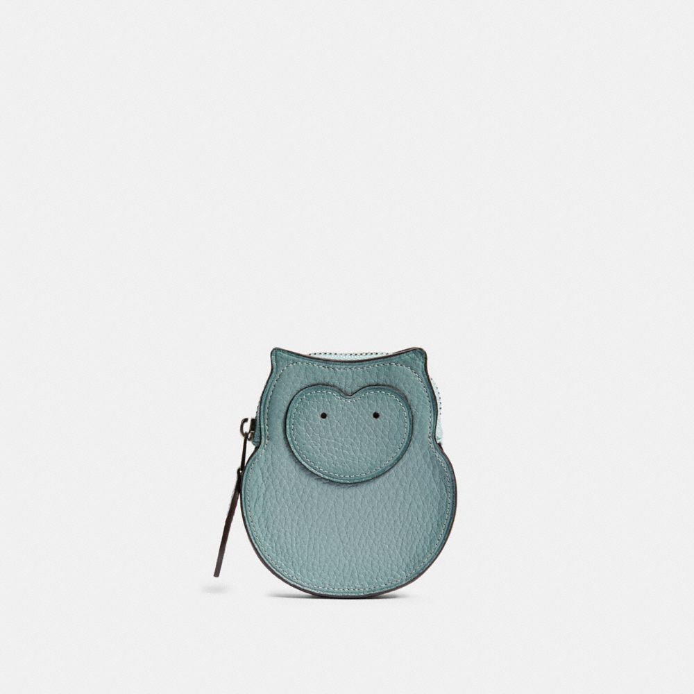 COACH F79921 - PARTY OWL COIN CASE SV/SAGE