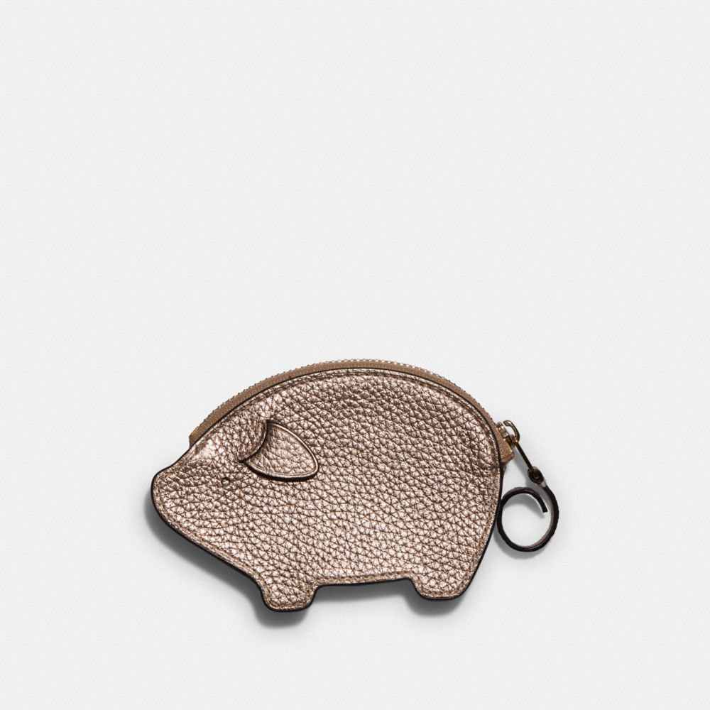 PARTY PIG COIN CASE - IM/METALLIC ROSE GOLD - COACH F79922