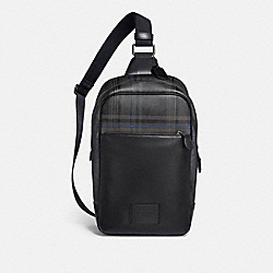 COACH F79937 Westway Pack In Signature Canvas With Plaid Print QB/BLACK MULTI