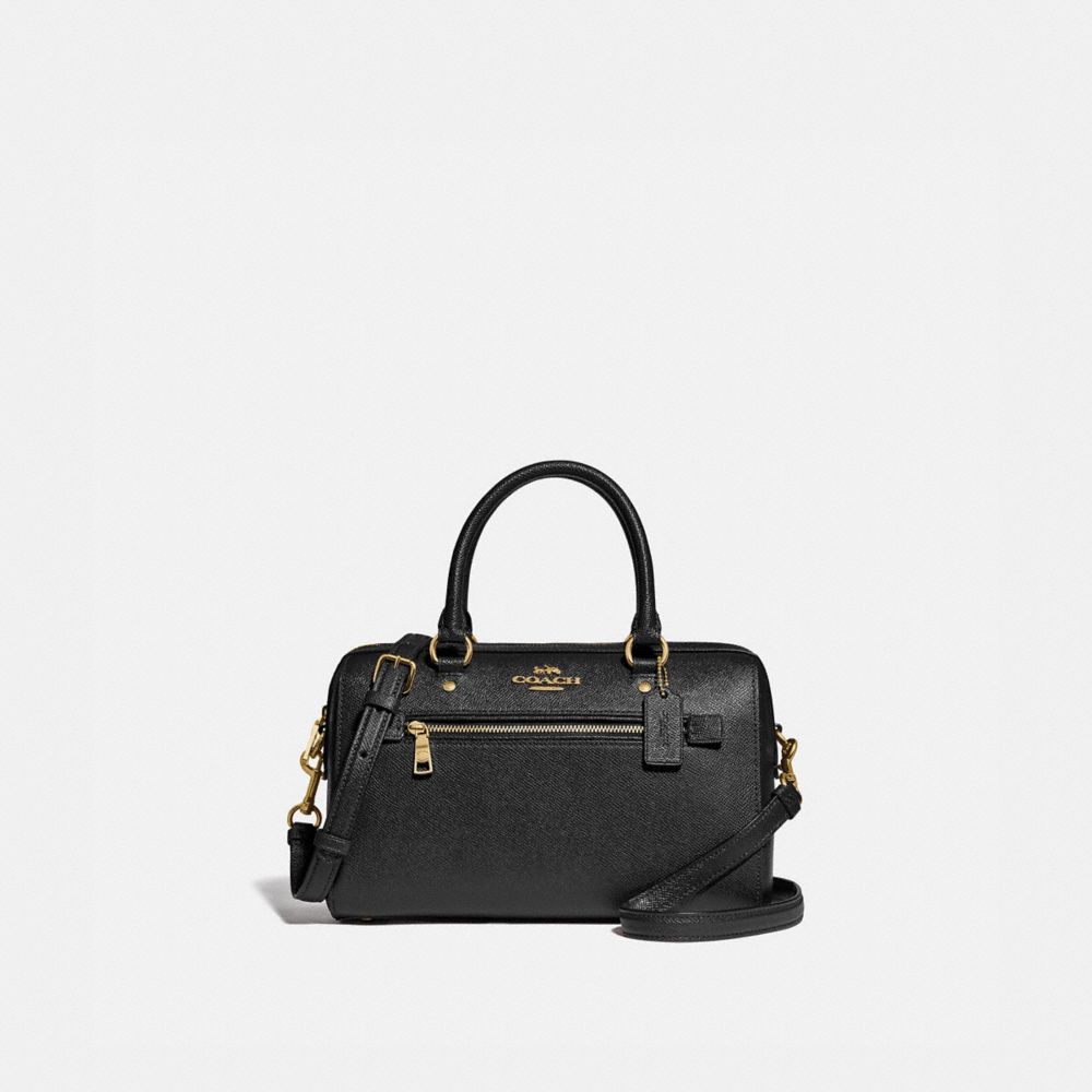 coach black satchel bag