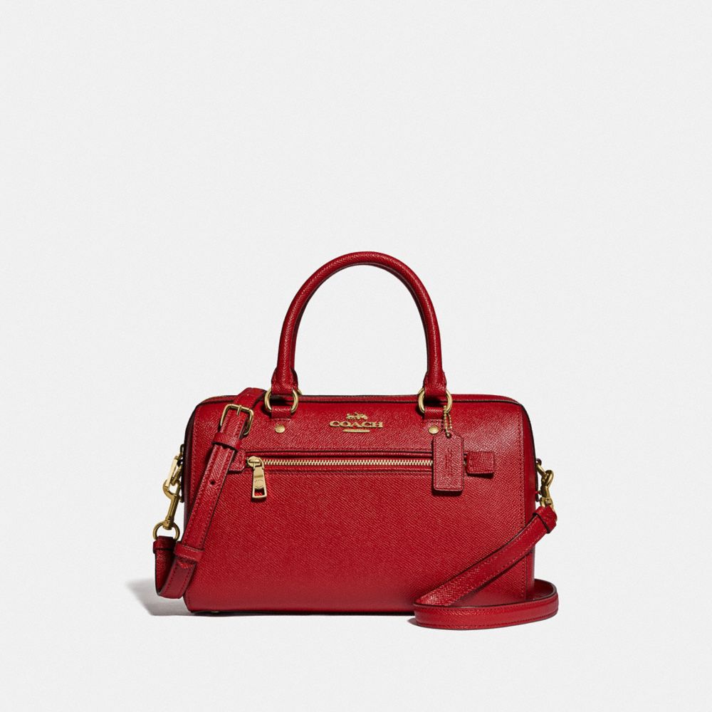 coach red satchel bag