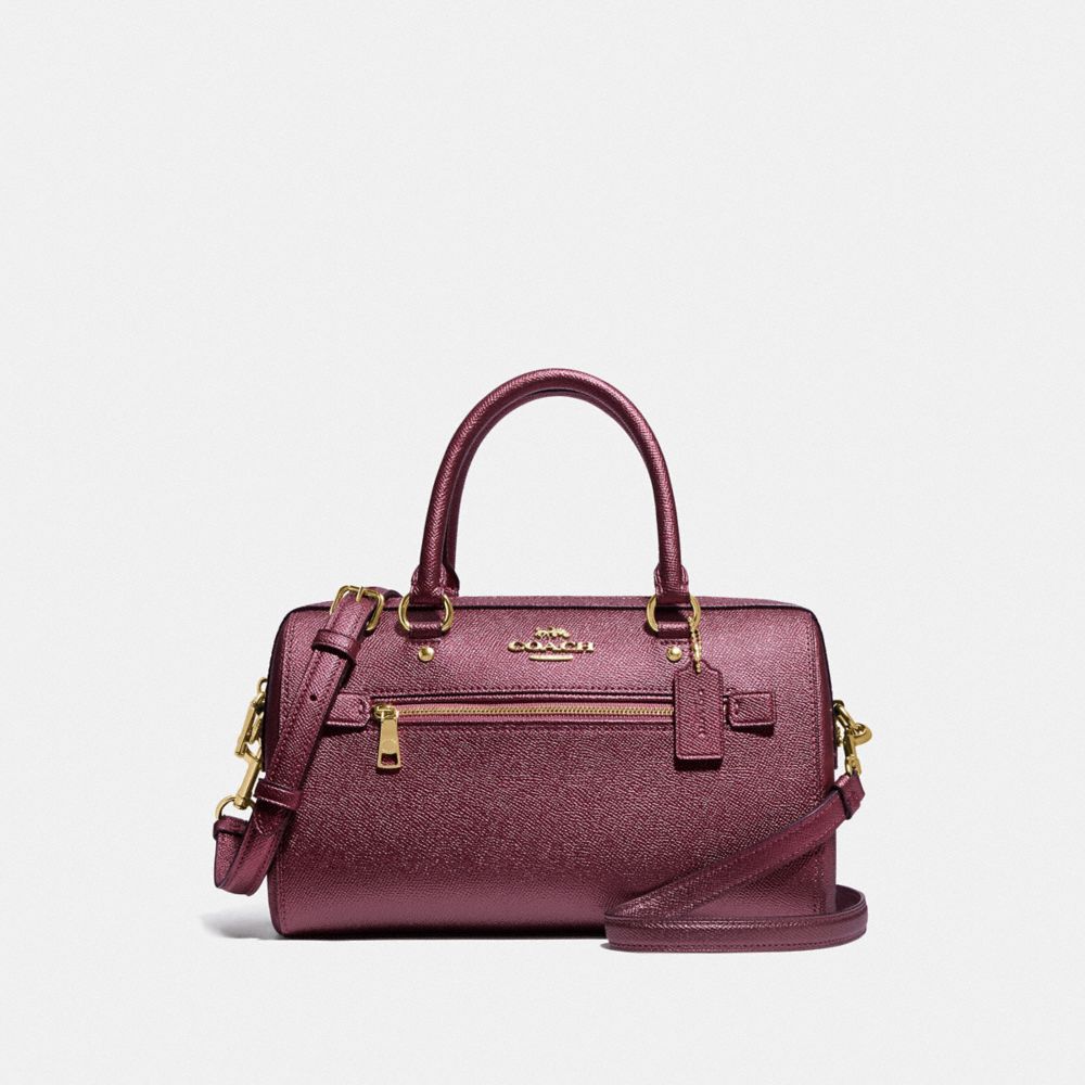 ROWAN SATCHEL - IM/METALLIC WINE - COACH F79954