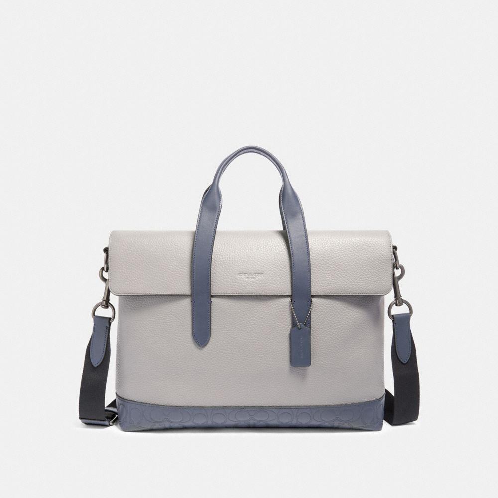 metropolitan flight bag in signature leather