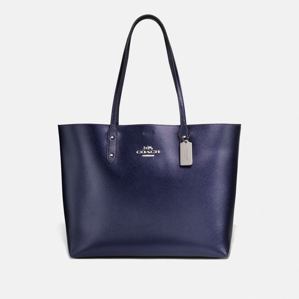 COACH F79983 - TOWN TOTE SV/METALLIC BLUE CADET