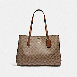 COACH F79987 Large Avenue Carryall In Signature Canvas IM/KHAKI/SADDLE 2