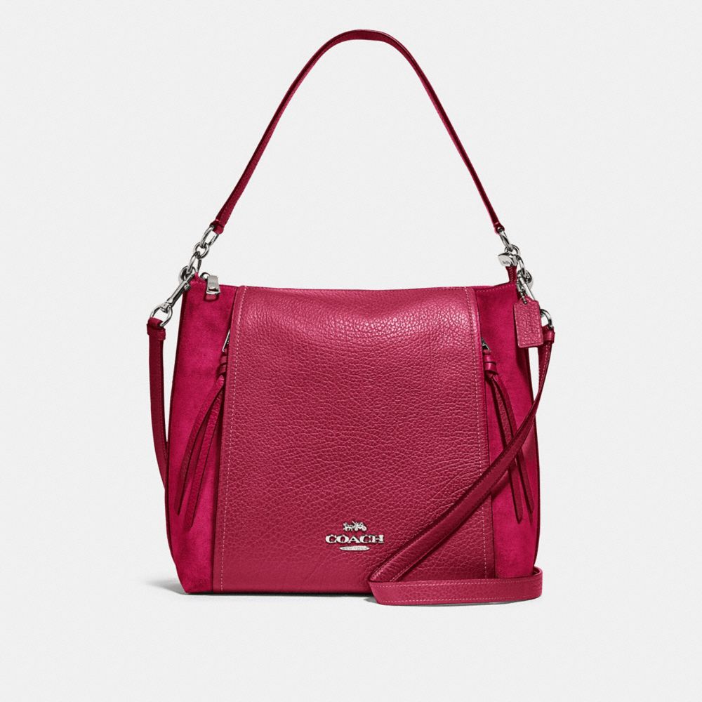 COACH F79995 MARLON HOBO SV/DARK FUCHSIA