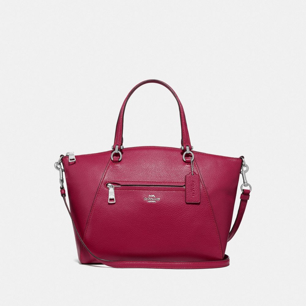 PRAIRIE SATCHEL - F79997 - SV/DARK FUCHSIA