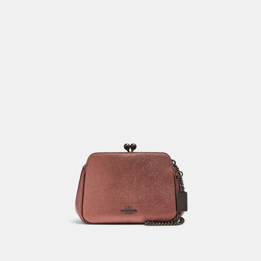 PEARL KISSLOCK CROSSBODY - F80186 - QB/METALLIC DARK BLUSH