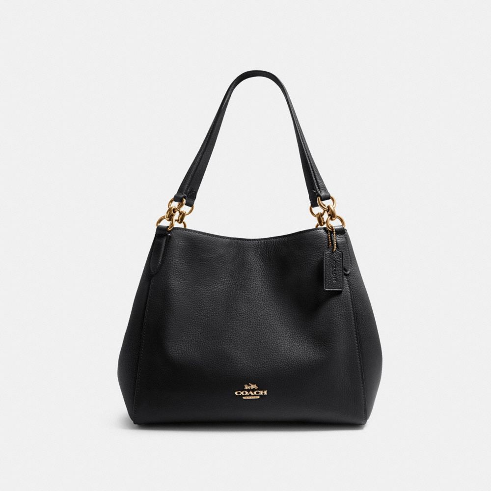 COACH F80268 Hallie Shoulder Bag IM/BLACK