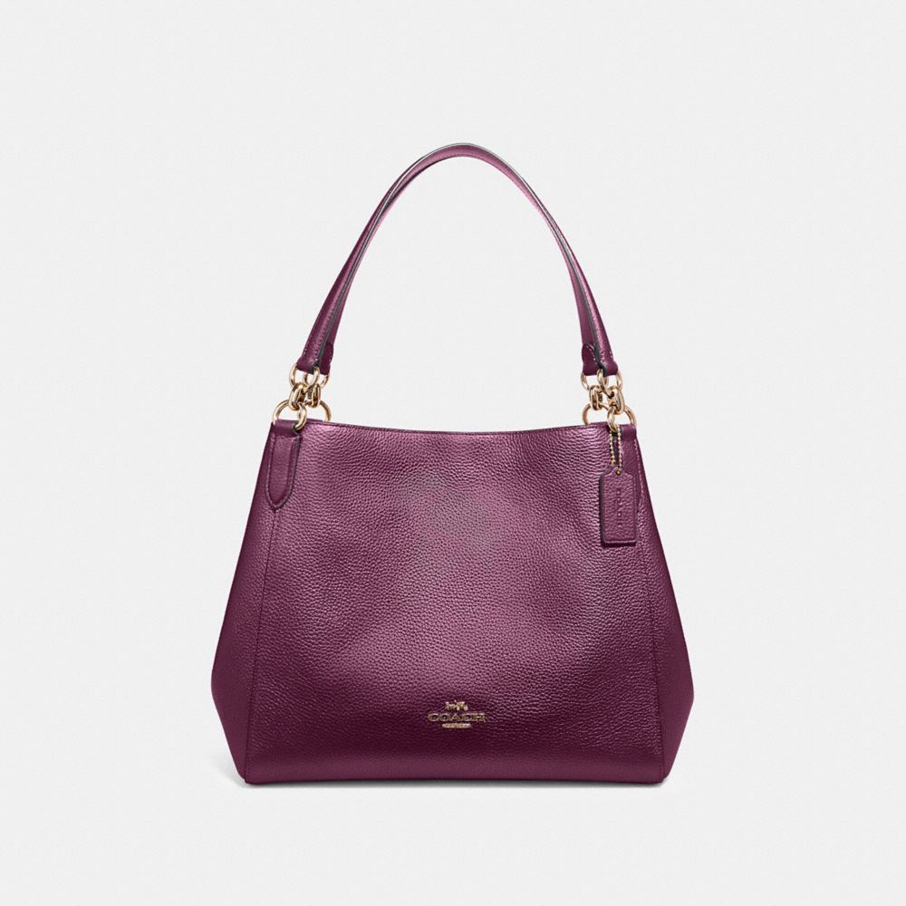 HALLIE SHOULDER BAG - F80271 - IM/METALLIC BERRY