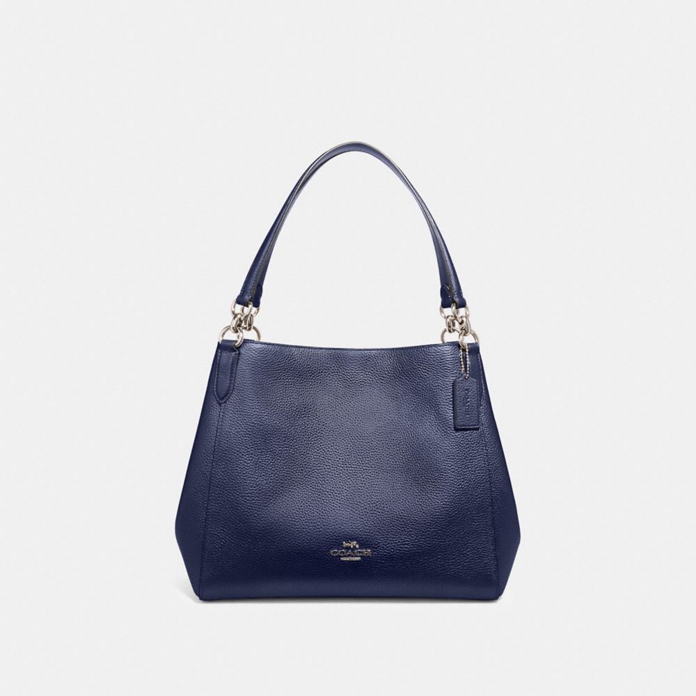 COACH F80271 - HALLIE SHOULDER BAG - SV/METALLIC BLUE | COACH HANDBAGS