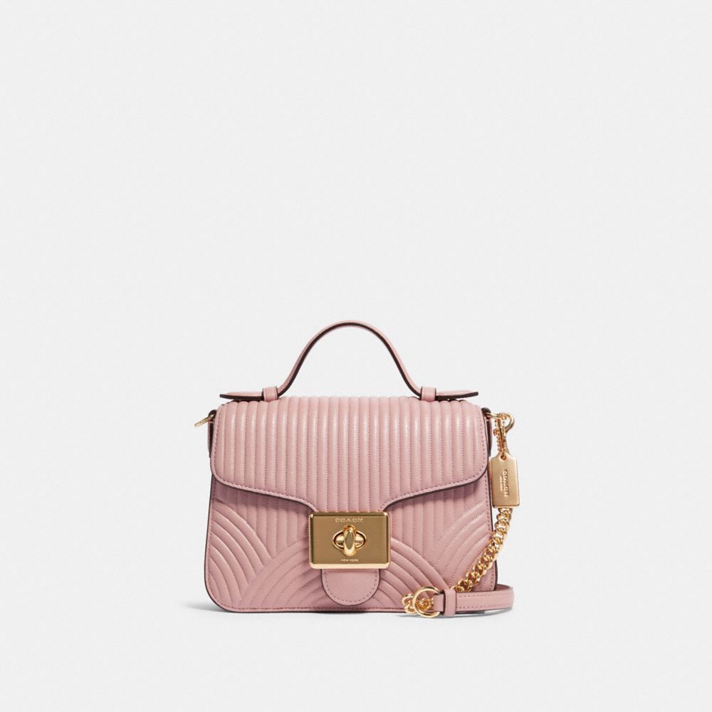COACH CASSIDY TOP HANDLE CROSSBODY WITH ART DECO QUILTING - IM/PINK - F80823