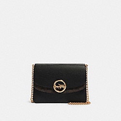 JADE FLAP CROSSBODY WITH SIGNATURE CANVAS DETAIL - IM/BROWN/BLACK - COACH F80836