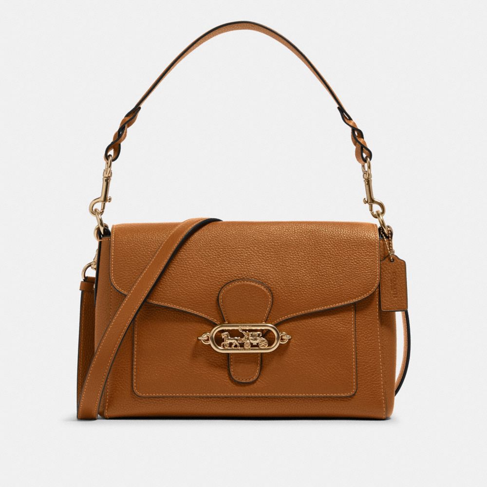 COACH JADE MESSENGER - IM/LIGHT SADDLE - F80840