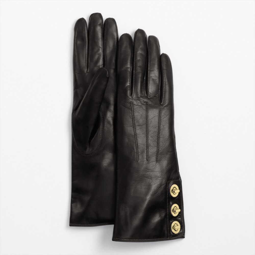 3 TURNLOCK GLOVE - BLACK - COACH F82042