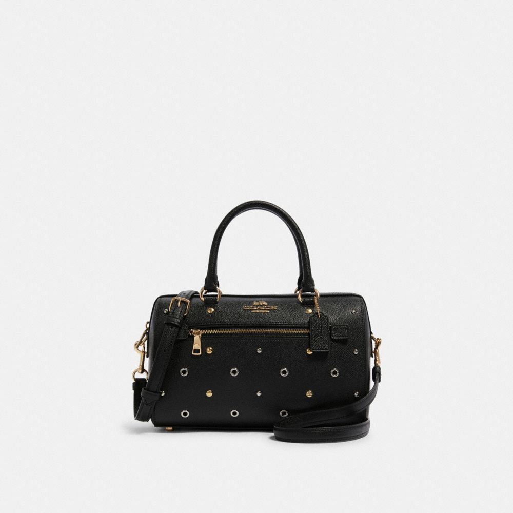 COACH F82128 ROWAN SATCHEL WITH GROMMETS IM/BLACK