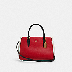 COACH F82132 Surrey Carryall In Colorblock IM/BRIGHT RED MULTI