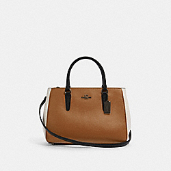 COACH F82132 Surrey Carryall In Colorblock QB/LIGHT SADDLE MULTI