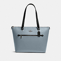 COACH F82133 Gallery Tote In Colorblock SV/PALE BLUE MULTI