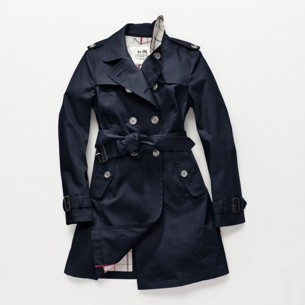 COACH f82394 MADELINE TRENCH NAVY