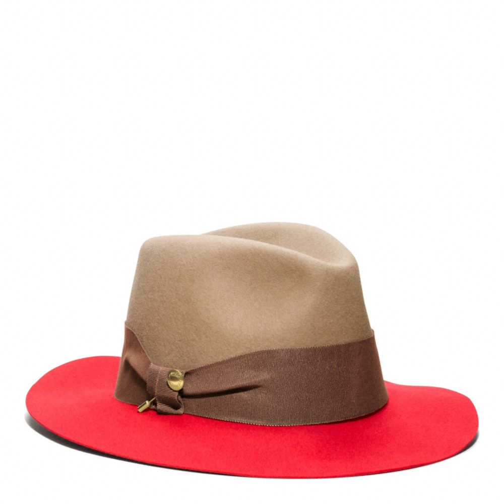 COACH CRUSHED FELT FEDORA -  - f82794