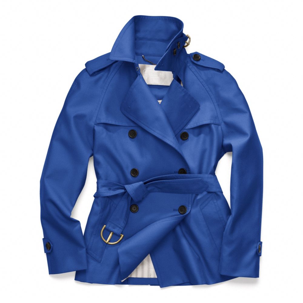 COACH f82795 CLASSIC SHORT TRENCH COBALT