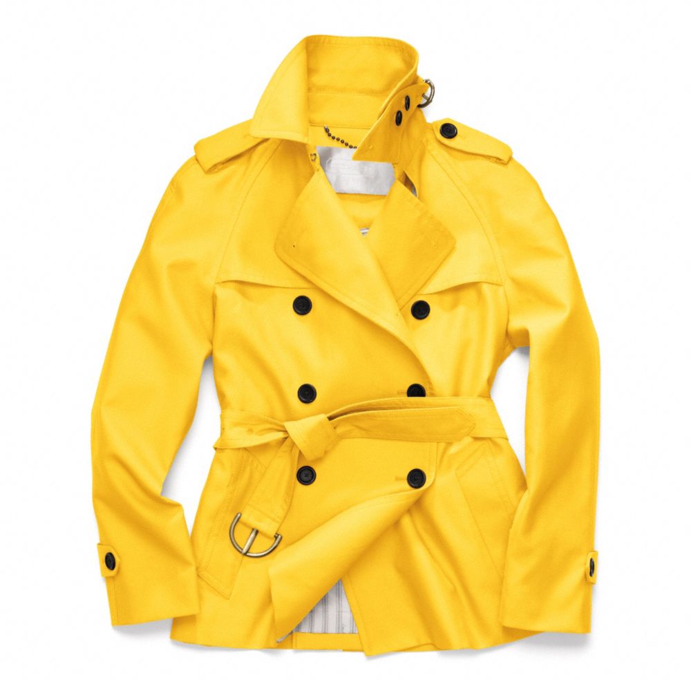 COACH f82795 CLASSIC SHORT TRENCH SUNFLOWER