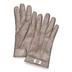 COACH F82815 Signature Plaque Glove SILVER/HEMATITE
