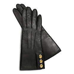 COACH THREE TURNLOCK GLOVE - BLACK 2 - F82825