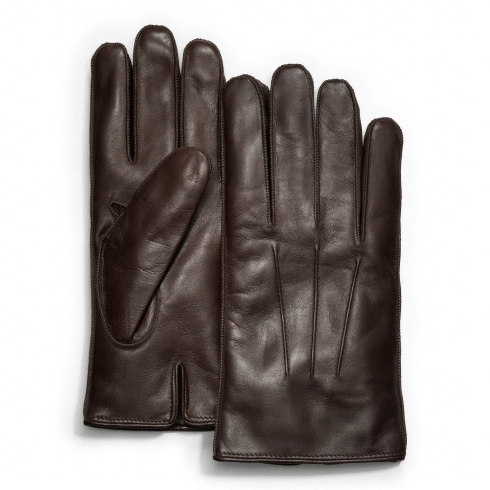 COACH f82863 BASIC NAPPA GLOVE MAHOGANY