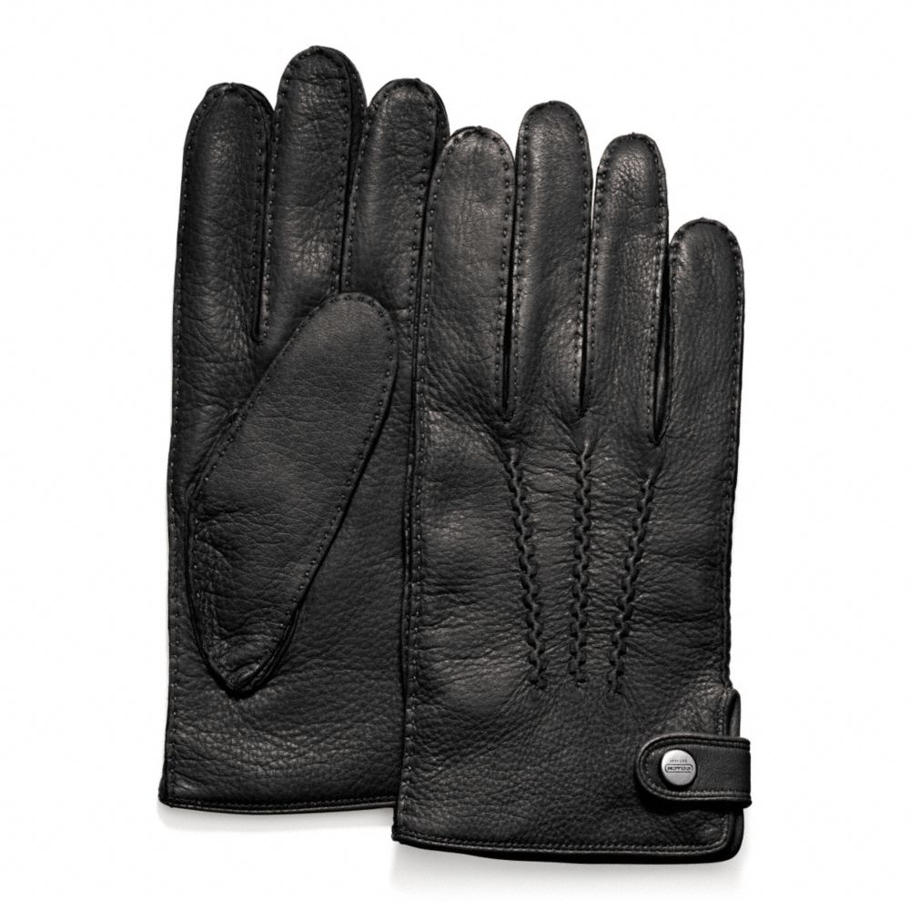 COACH F82867 DEERSKIN GLOVE BLACK