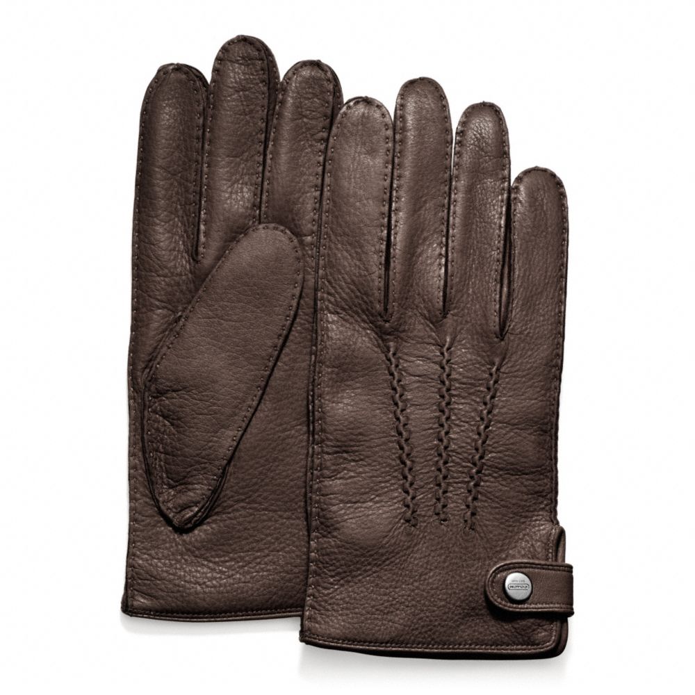 DEERSKIN GLOVE - MAHOGANY - COACH F82867