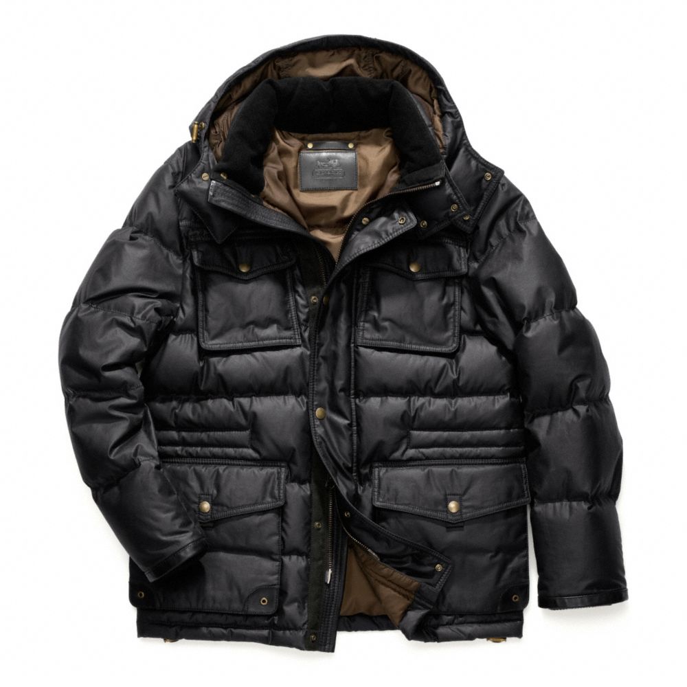 COACH F83087 - WYATT WAXED COTTON DOWN JACKET - | COACH MEN