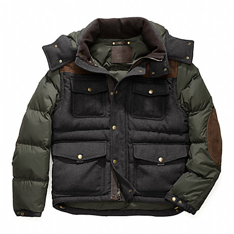 COACH F83088 CLARKSON WOOL/NYLON DOWN JACKET ONE-COLOR