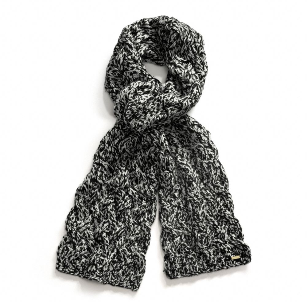BRAIDED CABLE SCARF - f83104 - F83104WTBK