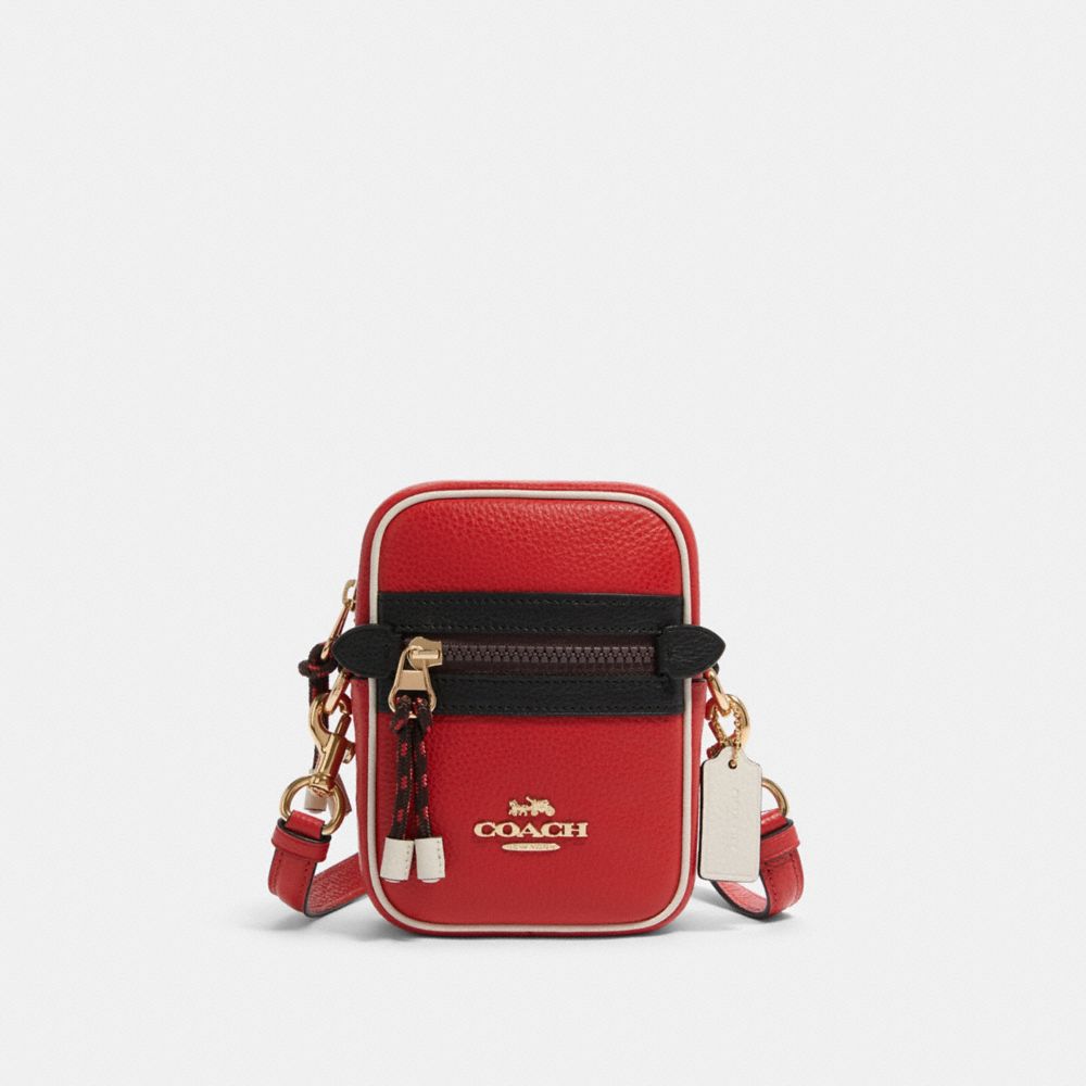 COACH F83267 Vale Phoebe Crossbody In Colorblock IM/BRIGHT RED