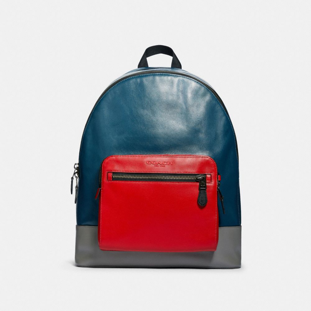 COACH WEST BACKPACK IN COLORBLOCK - QB/AEGEAN MULTI - F83281