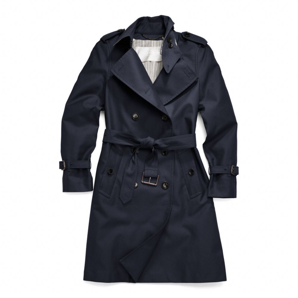 COACH F83342 Classic Long Trench NAVY