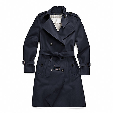 COACH F83342 CLASSIC LONG TRENCH NAVY
