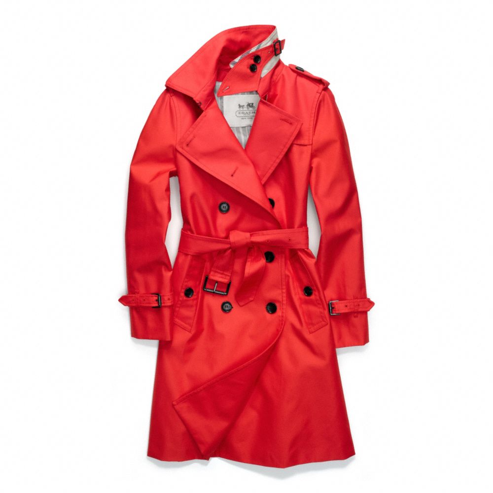 CLASSIC LONG TRENCH - f83342 - VERMILLION