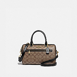 ROWAN SATCHEL IN SIGNATURE CANVAS - IM/KHAKI/BLACK - COACH F83607