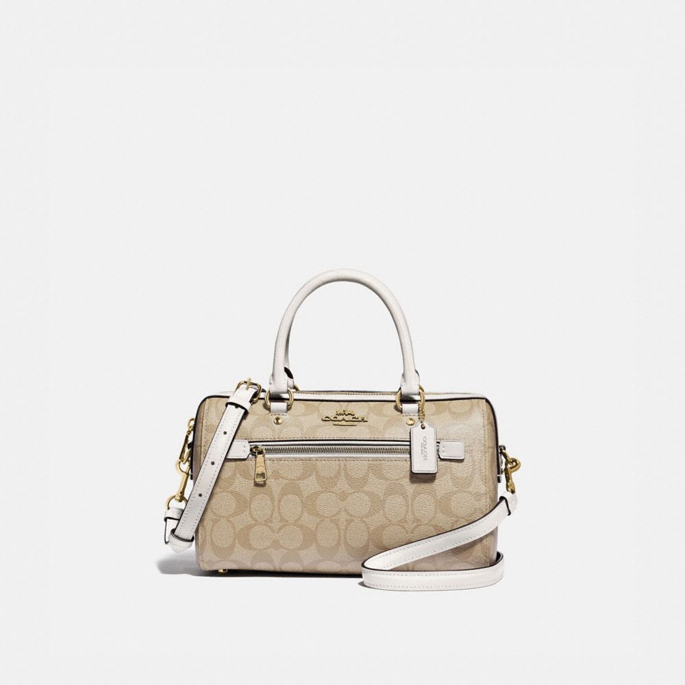 COACH F83607 - ROWAN SATCHEL IN SIGNATURE CANVAS IM/LIGHT KHAKI/CHALK