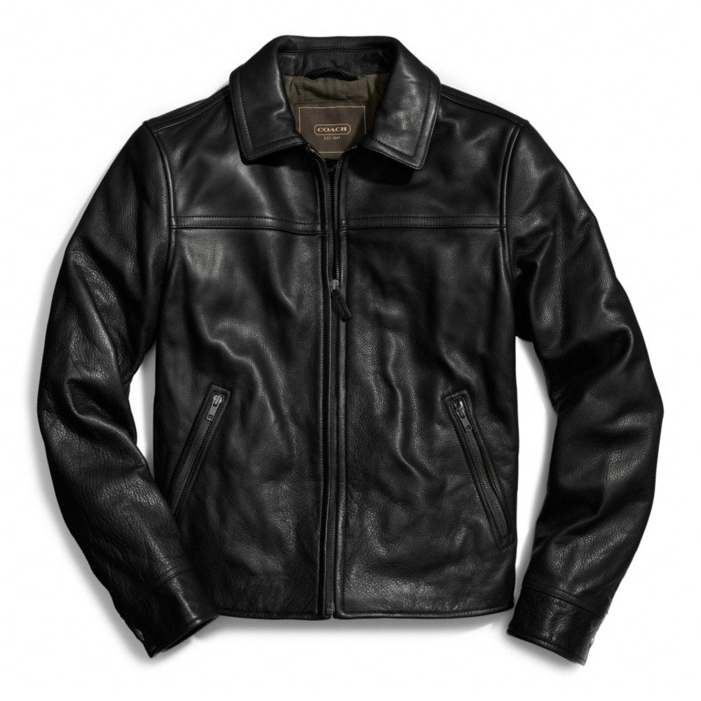 COACH LEATHER BOMBER - ONE COLOR - F83613